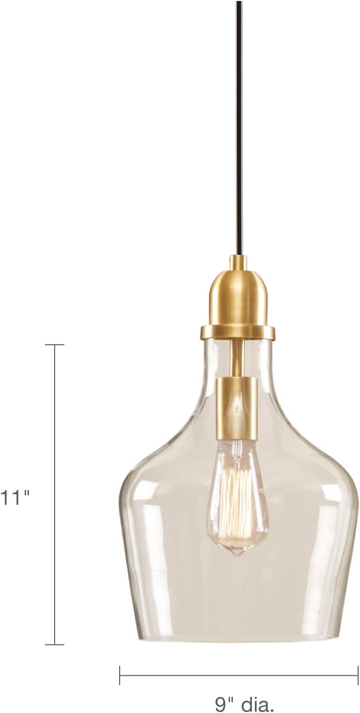 Hampton Hill Auburn Gold Modern Chandeliers Pendant Hanging Lamp Ceiling, Dining Room Lighting Fixtures, 8"x8": Furniture & Decor