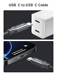 JSAUX 100W USB C to USB C Cable [2-Pack