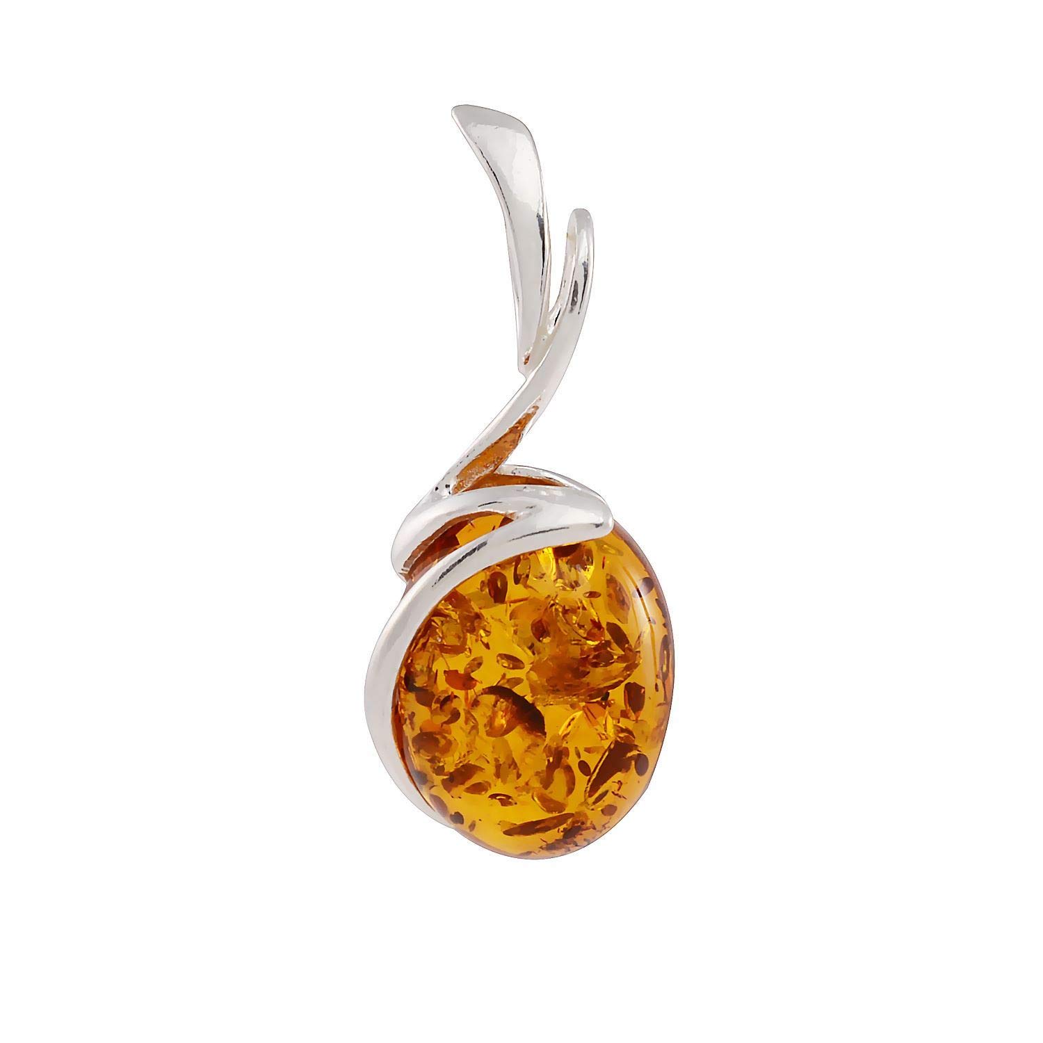 HolidayGiftShops Sterling Silver and Baltic Amber Pendant Lauren