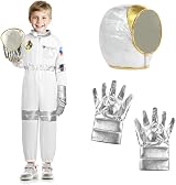Aomig Kids Astronaut Costume Unisex Space Jumpsuit Helmet Glove Set view 8