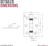 Decoranddecor Door Hinges Internal Fire Rated 3in 76mm Ball Bearing Antique view 7