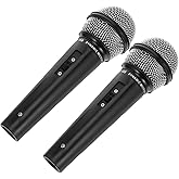 NUOBESTY Microphone for Kids, 2pcs Fake Toy Microphones for Toddler Plastic Pretend Play Mic Prop Toys Halloween, Christmas, Party, Kid Karaoke Costume Prop