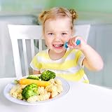 PandaEar 6 Pieces Baby Toddler Silicone Stainless Steel Utensils Silverware view 7