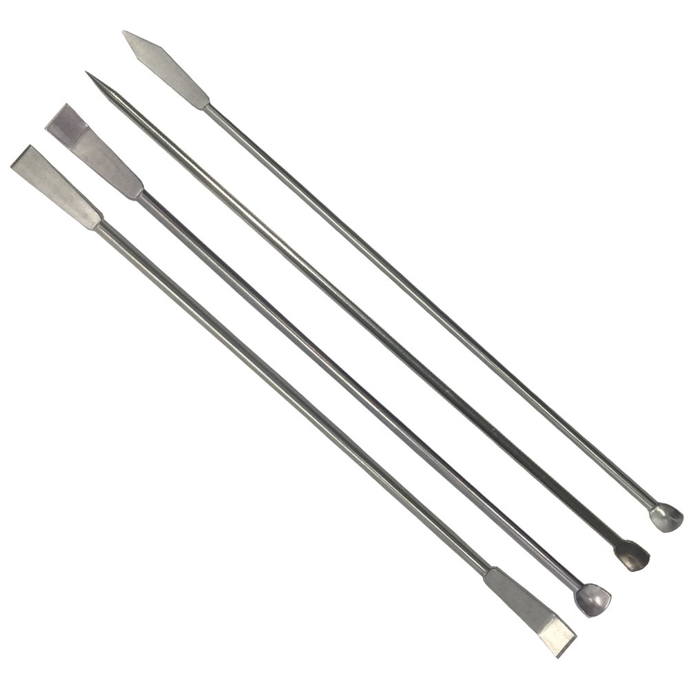 OESS Micro Lab Scoop Reagent Laboratory Mixing Spatula 22cm Long Sampling Spoon Stainless Steel