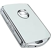 pamotwnal zinc Alloy Car Key Fob Cover for Volvo xc60,xc90,s60,v60,Compatible with Volvo Car Key Fob Shell Cover(White)