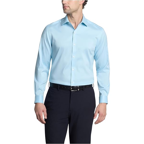 geoffrey beene men's dress shirts Geoffrey Beene Men's Dress Shirt Fitted Sateen Solid at Amazon Men's Clothing store