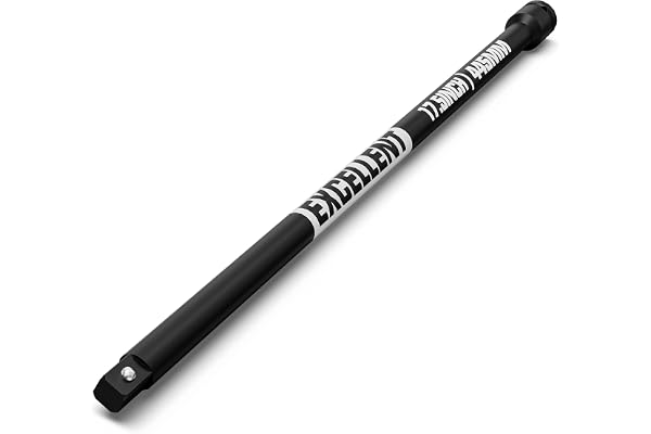 Faxdrts 1/2" Drive Impact Extension Bar, 445mm Length Socket Extensions Expand Narrow Range, Premium Cr-V Steel, Knurled Non-