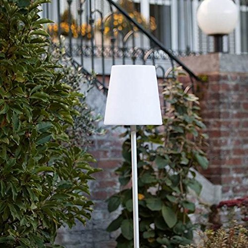 8 seasons design - LED Gartenleuchte No. 1 "M" on Stick 130 cm (Ø 39, Gartenbeleuchtung, IP44, frost- & witterungsbeständig, dekorative Außenleuchte auf Stab) weiß – Bild 4