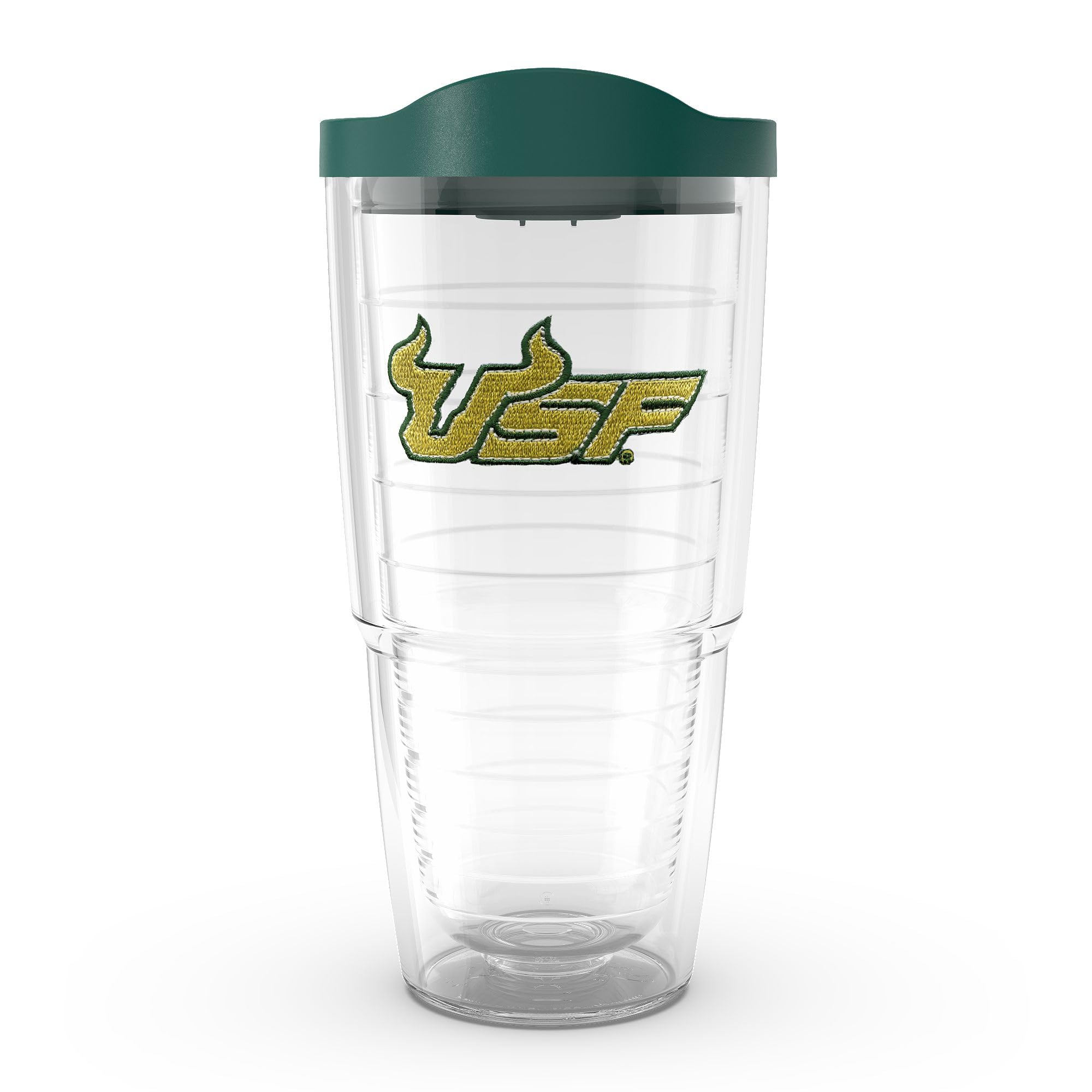 Tervis Made in USA Double Walled University of South Florida Bulls Insulated Tumbler Cup Keeps Drinks Cold & Hot, 24oz, Primary Logo