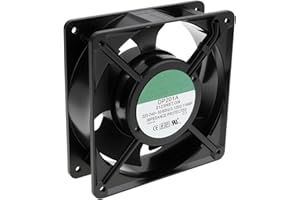 Micro Traders 220-240V 0.125 0.11A Sleeve Bearing Fan Aluminum 120x120x38mm DP201A 2123HST.GN for Electronics and Technology
