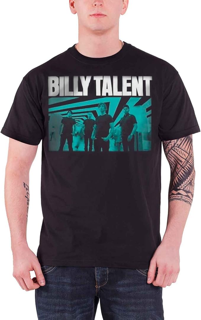 BILLY TALENT Mens Blue Photo TShirt Clothing
