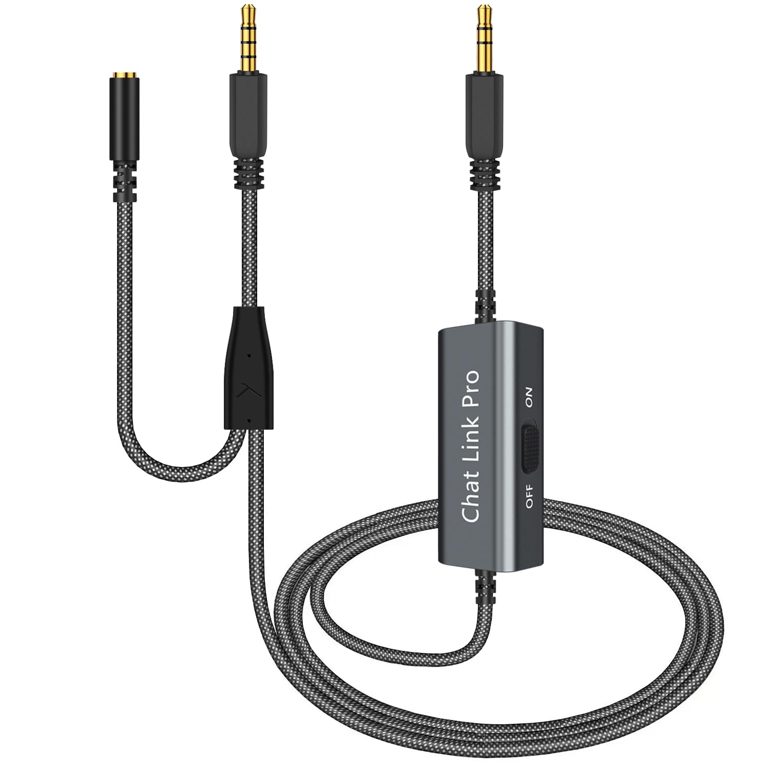 LecLooc Chat Link Pro Cable for Elgato HD60 S/S+, HD 60 PRO, 4K 60 PRO, HD60 X Gaming Capture Card, Chat Audio Cable Adapter for Nintendo Switch Xbox One PS4 PS5 with Isolator (6.6FT) (Grey)