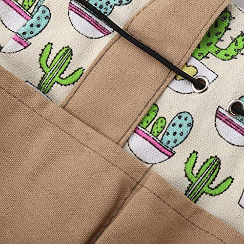 Wifehelper Garden Tool Bag Canvas Wear-Resistant Waterproof Lightweight Multi-Purpose Organizer Diaper Bag Holder Market Tote - Thumbnail 7