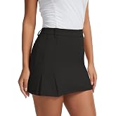 Womens Golf Skirt with Shorts 14" Athletic Tennis Skort with Pockets Casual | Stretchy Mini Golf Skorts Side Pleated Workout Casual Skirts for Pickleball,Work,Office