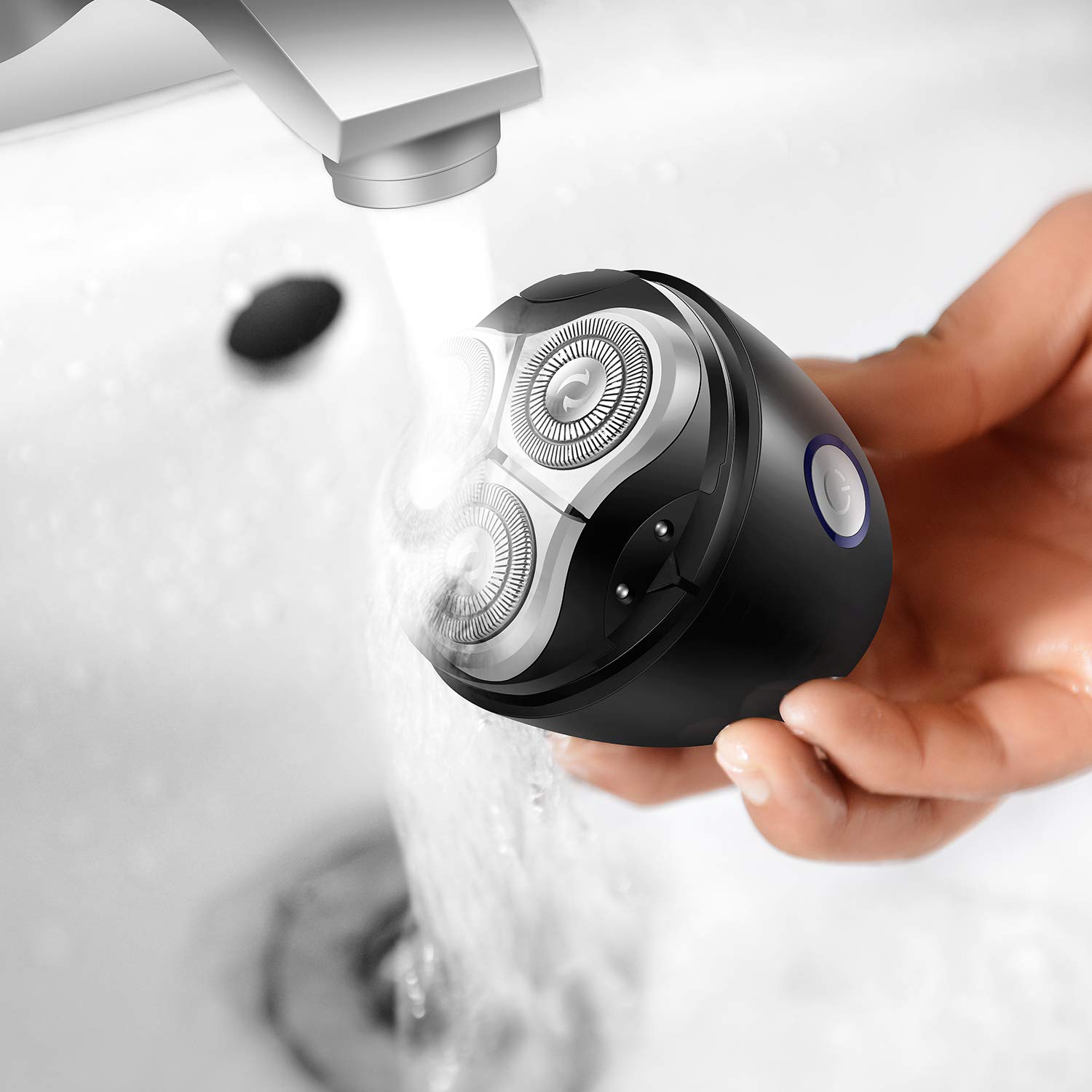 Electric Razor for Women, Hair Remover Bikini Trimmer Painless Waterproof Cordless Travel Rechargeable Shaver Sensitive Skin Epilator for Face Leg Armpit Body Back，White Black