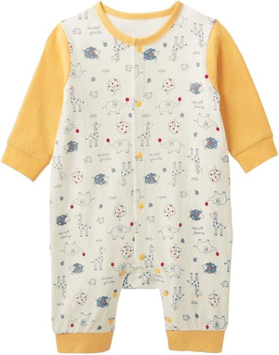 Amazon Co Jp ベルメゾン パジャマ ベビー カバーオール 前開き 男の子 女の子 長袖 服 ファッション小物