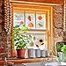 FRIDAY NIGHT Thanksgiving Fall Leaves Acorns Window Clings Sticker Reusable Autumn Party Decorations Supplies Double Side Printing (58 Pcs)