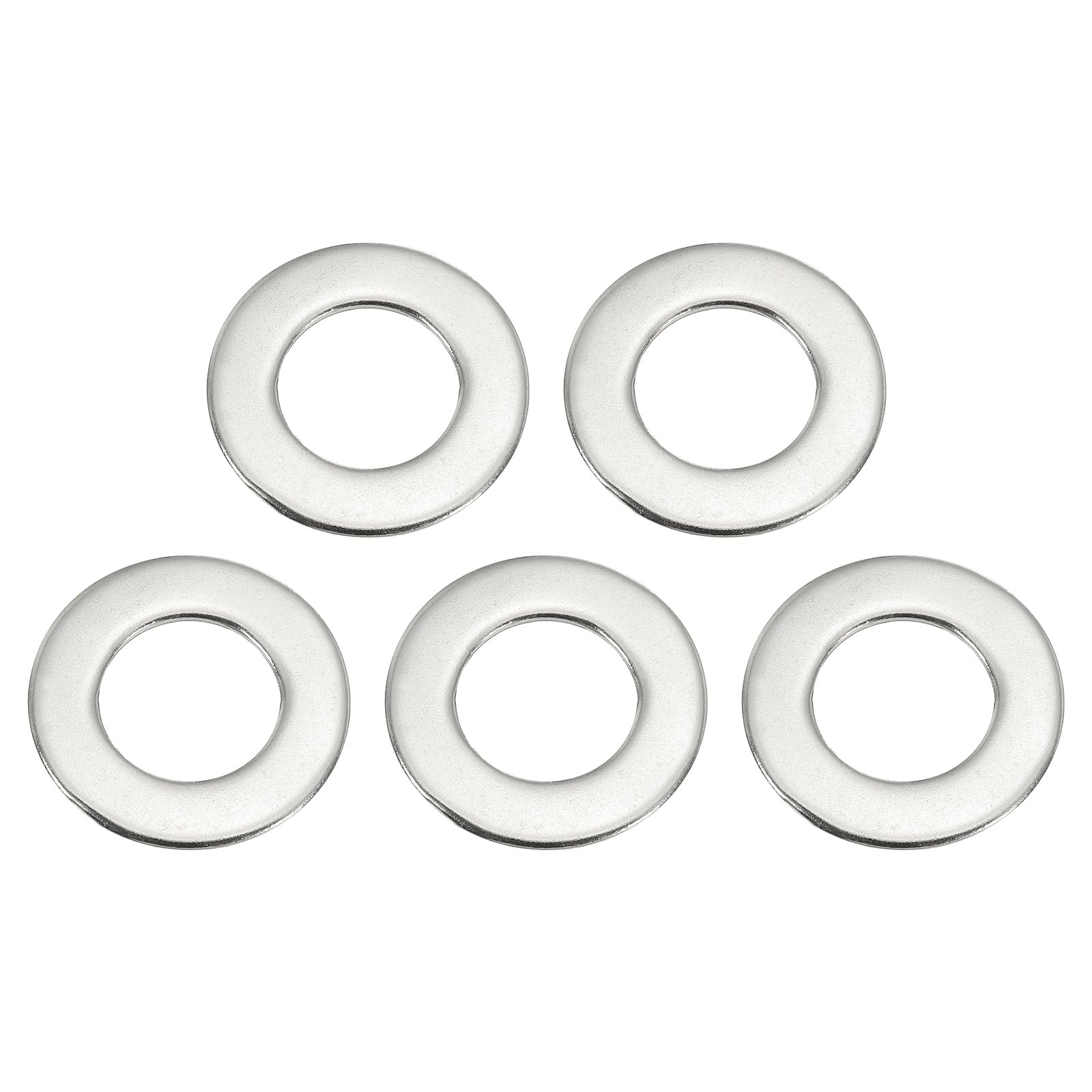 PATIKIL 304 Stainless Steel Flat Washer, 5 Pack 1 2/9" ID x 2 1 2/9" OD x 0.12" Thickness Metal Fender Washers Lock Washers for Screws Bolts Assortment