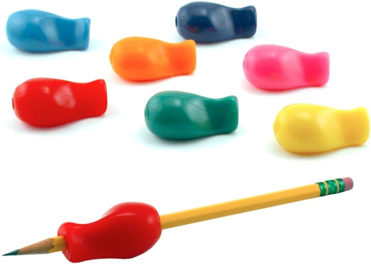 The Pencil Grip JUMBO Gripper Ergonomic Writing Aid for Righties and Lefties, Righties and Lefties, 6 Count Classic Colors (TPG-11406) : Office Products
