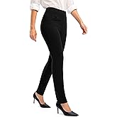 Rammus Womens High Waist Dress Pants with Pockets Business Casual Work Pants for Women Stretchy Skinny Slacks for Office