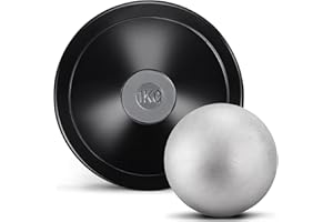 Covzoe 2 Pack Shot Put and Rubber Discus Set, 8.8 lb Iron Shot Put Ball 1 kg Training Discus for Track and Field Outdoor Practice Throwing