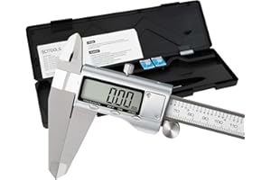 SCITOOLS All-Metal Digital Caliper 0-12" Measuring Tool, Micrometer Caliper with Auto-Off Feature, Interchangeable Between inches and millimeters for DIY/Household and 3D Printing