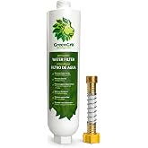 GreenGro Garden Hose Water Filter, KDF + Activated Carbon | 40,000 Gallon Capacity, Removes Chlorine, Chloramines, Heavy Metals &amp; Sediment, Hydroponic, Pond &amp; Garden Use
