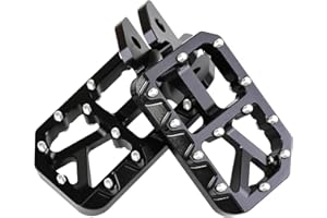 Woodniu Racein Colored Nail Foot Pedals Aluminum Alloy Pedals for Surron Light Bee X/S,Segway X160/X260,Talaria MX4,E Ride PRO SS,Silver Spikes with Black Body