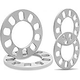 LUJIANI 4 Pack Universal Wheel Spacers, 5/16" (8mm) Die Cast Replacement Wheel Spacer for 5 Lugs Wheels/Rims, Fits 100-120mm Multiple Bolts Pattern, 5x100, 5x108, 5x110, 5x112, 5x114.3, 5x115, 5x120