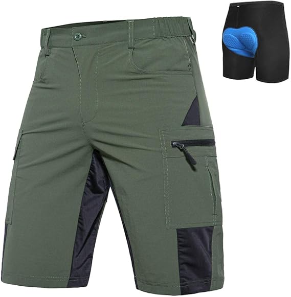 Amazon Co Jp Hiauspor メンズ マウンテンバイクショーツ パッド入り Mtbショーツ 服 ファッション小物