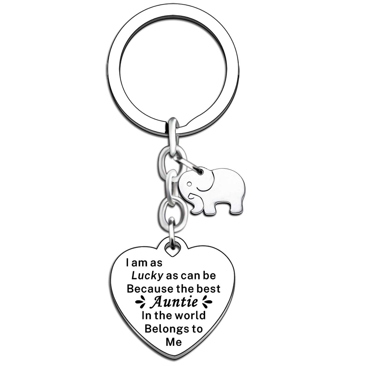 JMIMO Auntie Keyring Gifts from Niece Nephew Auntie Birthday Gifts Christmas Presents for Auntie Aunt