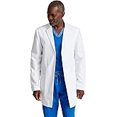 BARCO Grey's Anatomy Scrubs - Derek Lab Coat for Men, Professional Full-Length 3-Button Long Sleeve 35"- 39" Lab Coat