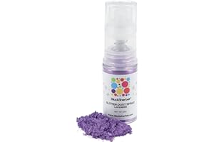 Blacksherbet Edible Glitter Spray, (10g) | 100% Edible | Cakes, Cupcakes, Decorating, Edible Drink Glitter, Chocolate. Food Grade Coloring Glitter & Dusts. Kosher (Lavender)