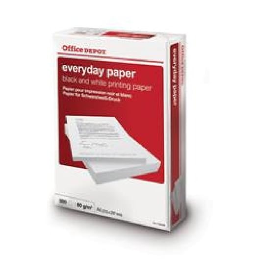 Office Depot A4 Everyday Paper COPY PRINTER 80gsm 10 REAMS (2 BOX