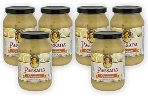 Paesana Francese Gourmet Cooking Sauce - Simmer Sauce made with White Wine – Great with Chicken or Veal, Fish. Kosher Dairy. 15.75 oz. Jar - Packed in USA (6 Pack)