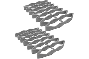 Wakauto 2pcs Gray Silicone Roasting Racks Non-Stick Oven Rack Insert for Turkey Baking Pan, Microwave