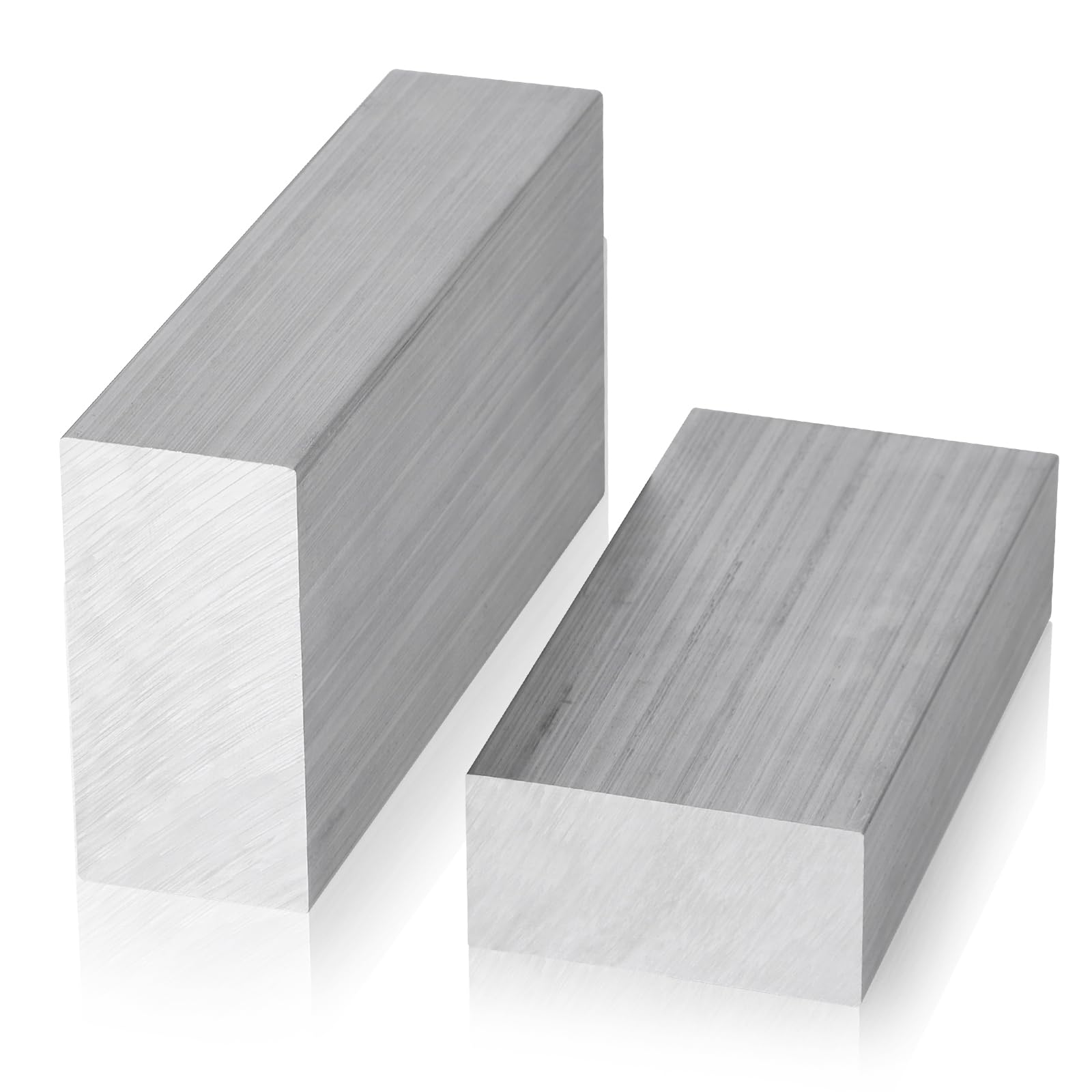 Photo 1 of 2 Pieces of 1"X2"Square Aluminum BAR 4" Long +0/-.05" 6061 General Purpose Plate,Solid New Mill Stock (2)