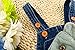 KIDSCOOL SPACE Baby Summer Cotton Denim 3D Long Neck Dog Short Overalls,Blue,12-18 Months
