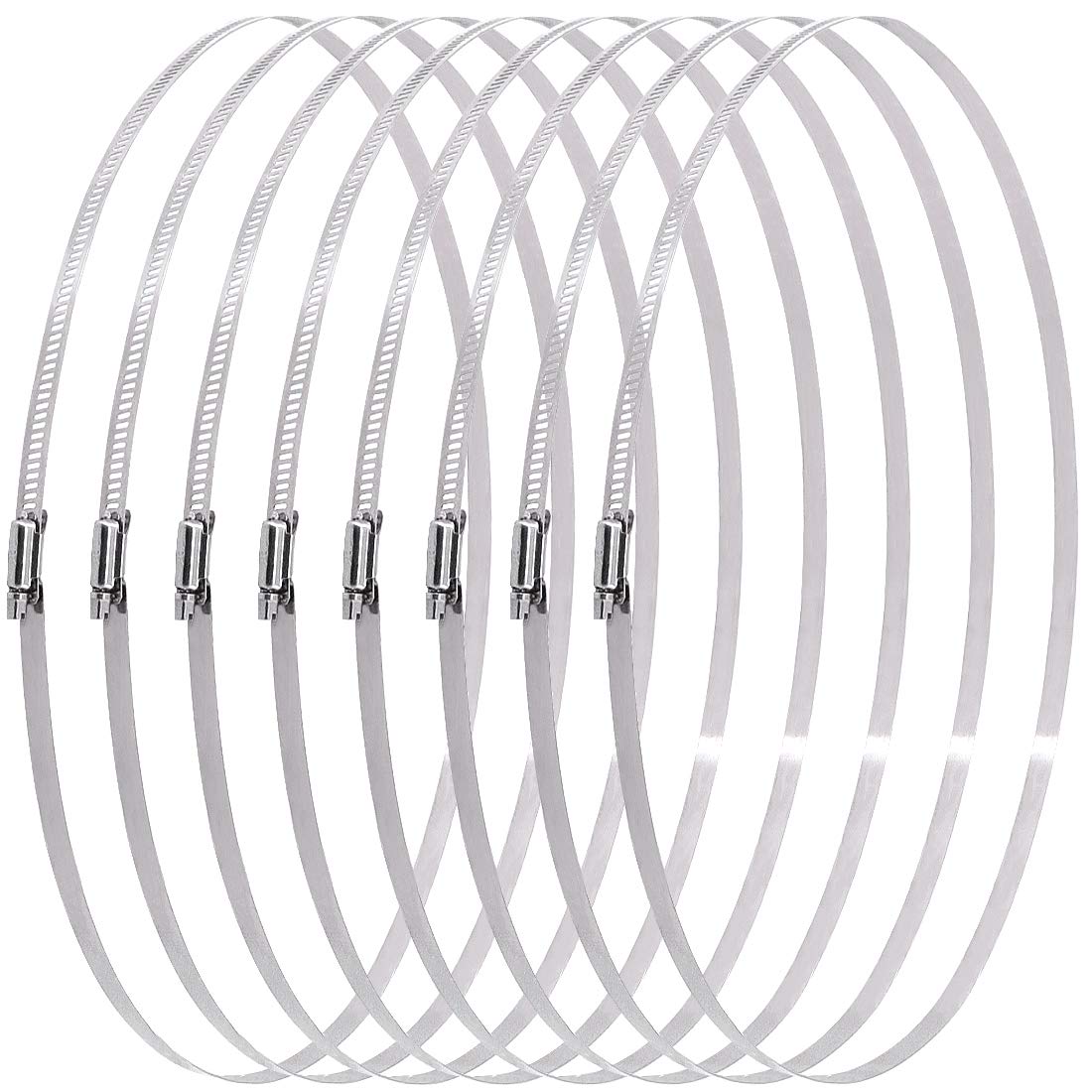 Swpeet 15Pcs 11.5-12inch (289-311mm) Hose Clamp 304 Stainless Steel Adjustable Range Worm Gear Hose Clamp Fuel Line Clamp Perfect for Plumbing, Automotive and Mechanical Applications