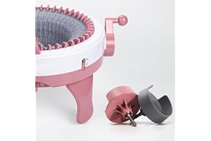 NOONCHILI Knitting Machine Adapter, Quick Knitting Machine Drill Attachment for 22, 40, 48 Needles Loom, 1/4" Hex Steel Bit for Power Screwdriver Attachment, DIY Craft Knit Sewing Accessories （1Pcs Gray）