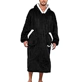 American Trends Wearable Blanket Hoodie, Oversized Sherpa Warm Hoodie Blanket Thick Sweatshirt, Gift for Women Men Girls