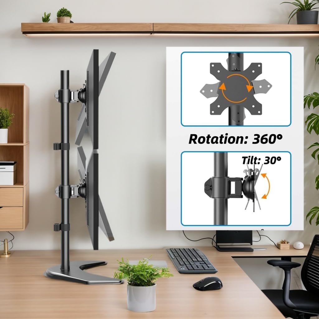 Mua HUANUO Dual Monitor Stand,Vertical Stack Screen Free-Standing ...