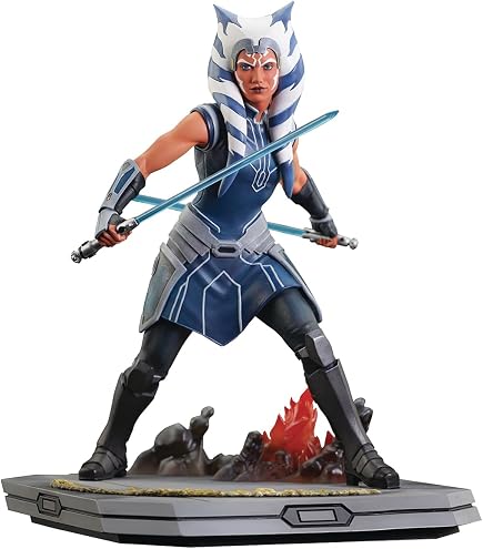 Diamond Select - Buste Ahsoka Tano 1/6 - Star Wars Mandalorian - Sabres Lasers Croisés - Sculpté Et Peint