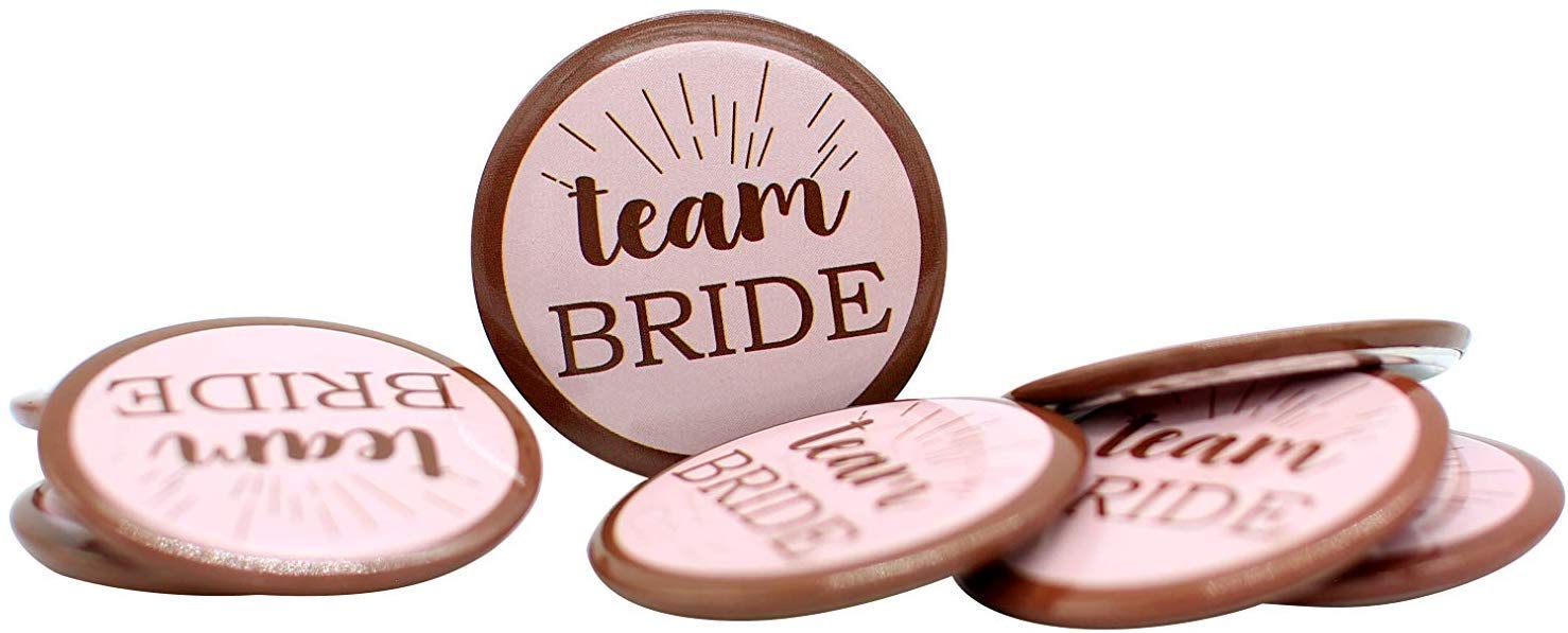 Cake Factory Hen Party 8 Badge team Bride Hen Party Night Do Badges Pink Accessories Bag Fillers Pack Of 8 Pieces