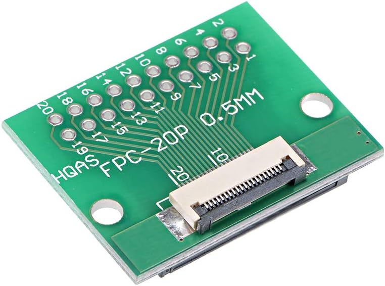 sourcing map FFC FPC 20 Pin 0.5mm 1mm Pitch to DIP 2.0mm PCB Converter Board Couple Extend Adapter