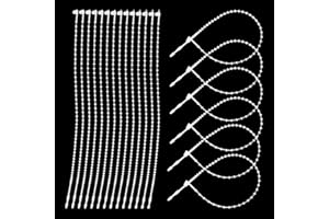 HDST-HOME 2000 Pcs Snap Lock Pin Tag Fastener Adjustable Security Beaded Loop Tie Plastic for Attach Tags to Products Gift (Transparent, 3 Inch)