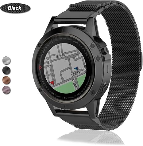 Bemodst - Pulsera de Acero Inoxidable con Cierre magnético para Garmin Fenix 5X/Fenix 5X Puls/Fenix 3/Fenix 3 HR/Fenix 3 Sapphire/D2 Bravo ...