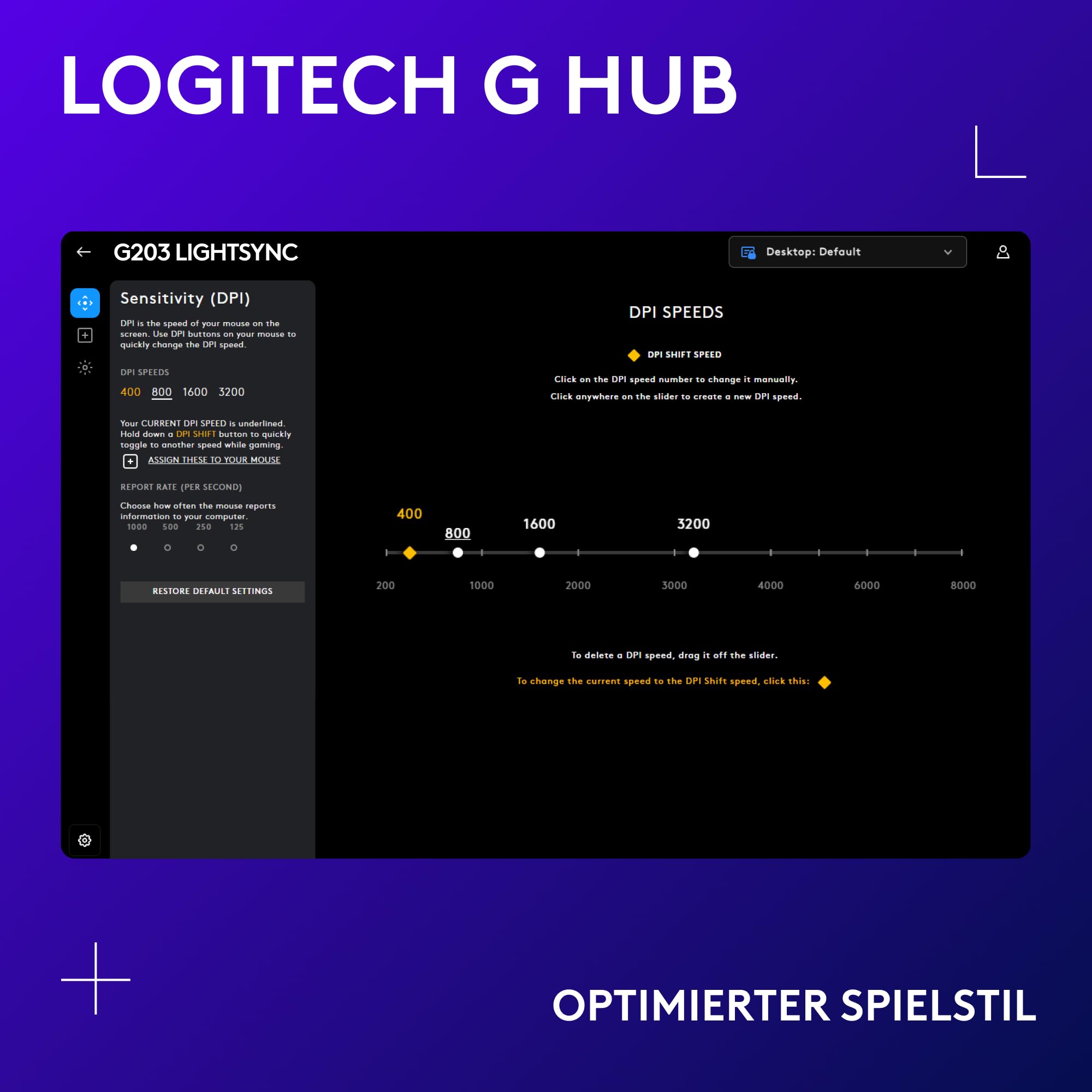 Logitech G203 Gaming-Maus mit anpassbarer LIGHTSYNC RGB-Beleuchtung, 6 programmierbare Tasten, spieletauglicher Sensor, Abtastung mit 8.000 DPI, Geringes Gewicht - Schwarz 6