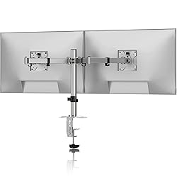 Pholiten Dual Monitor Stand, Heavy Duty Adjustable