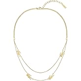 Lacoste Crocodile - Charm Chain Necklace for Women – Stainless Steel, Adjustable – Iconic and Stylish Collection, Fashion Jewelry, Accessory – Gift for Her